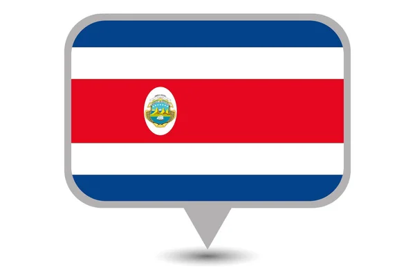 Bandera de Costa Rica Ilustrada — Archivo Imágenes Vectoriales