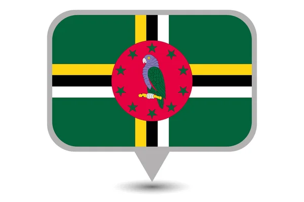 Bandeira do país ilustrada de Dominica —  Vetores de Stock