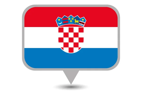 Illustrated Country Flag of  Croatia — Stock Vector