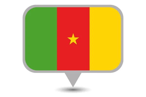 Bandera de Camerún Ilustrada — Vector de stock