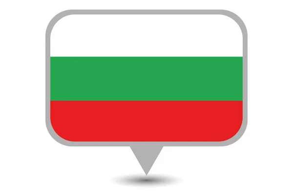 Bulgaristan Resimli Ülke Bayrağı — Stok Vektör