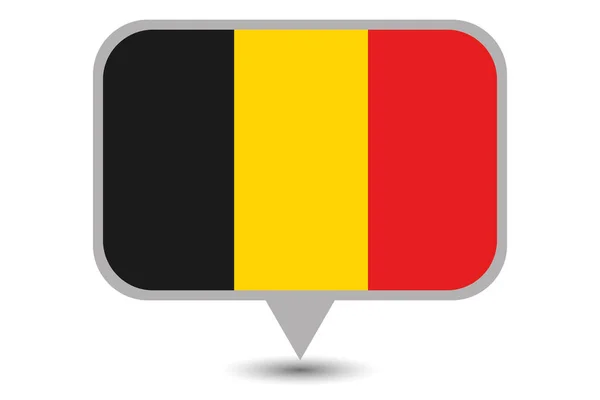 Bandiera nazionale illustrata del Belgio — Vettoriale Stock