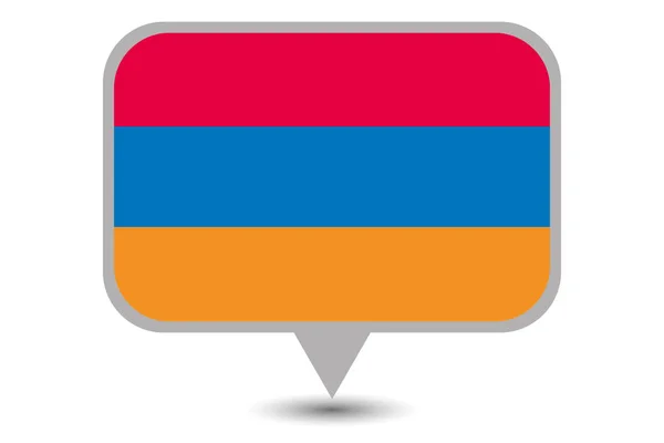 Bandera de país ilustrada de Armenia — Vector de stock