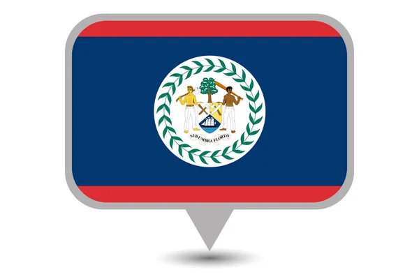 Illustrerat land flagga av Belize — Stock vektor