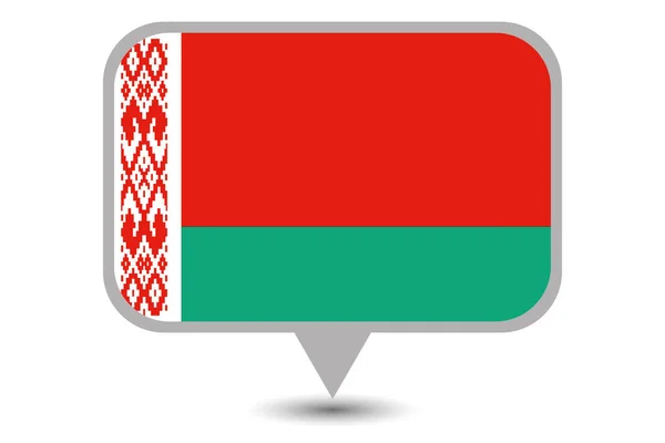 Illustrated Country Flag of  Belarus — Stock Vector