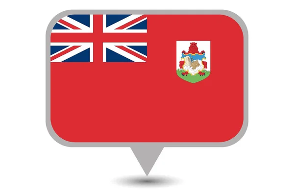 Bandeira do país ilustrada das Bermudas — Vetor de Stock