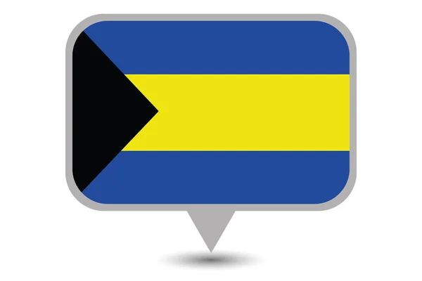 Illustrerade land flagga Bahamas — Stock vektor