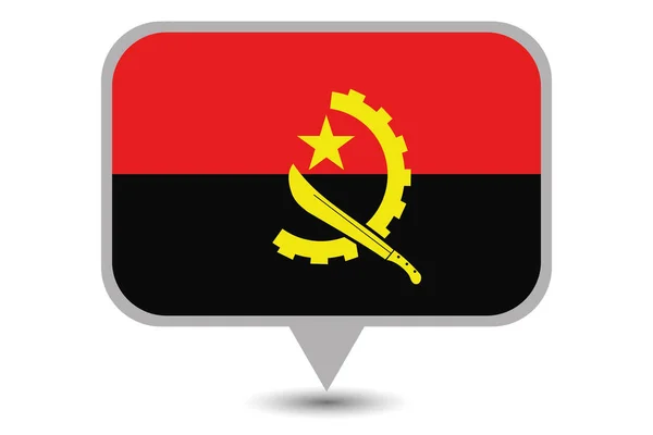 Bandera de Angola País Ilustrado — Vector de stock