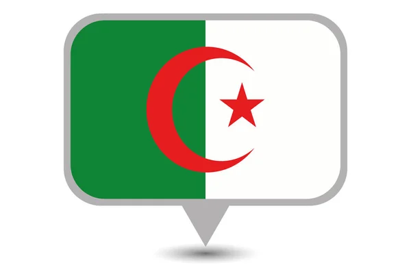 Illustrierte algerische Flagge — Stockvektor