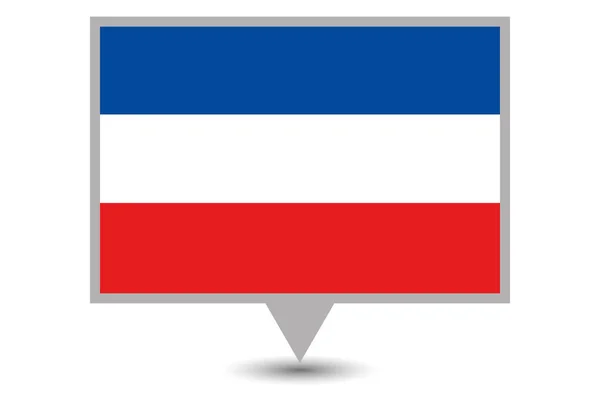 Yugoslavya 'nın Resimli Ülke Bayrağı — Stok Vektör