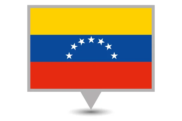 Illustrated Country Flag of  Venezuela — Stock Vector