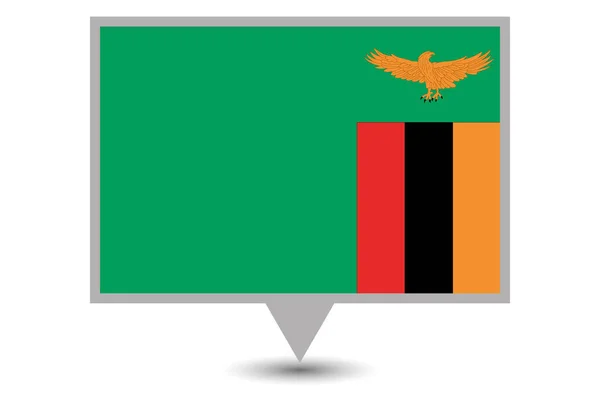 Illustreret landeflag Zambia – Stock-vektor