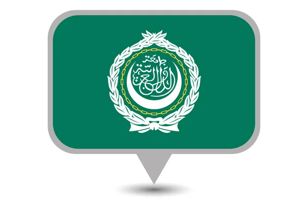 Illustrated Country Flag of  Arab League — Stock Vector