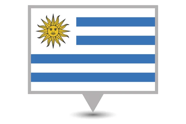 Illustrierte Flagge Uruguays — Stockvektor