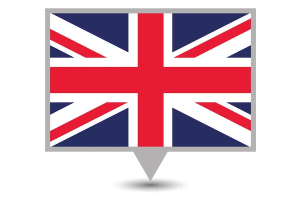 Ilustrowana bandera kraju Zjednoczone Królestwo — Wektor stockowy