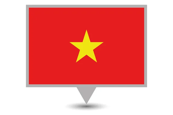 Bandera de Vietnam País Ilustrado — Archivo Imágenes Vectoriales