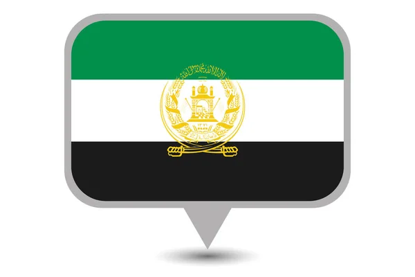 Bandeira do país ilustrada do Afeganistão — Vetor de Stock
