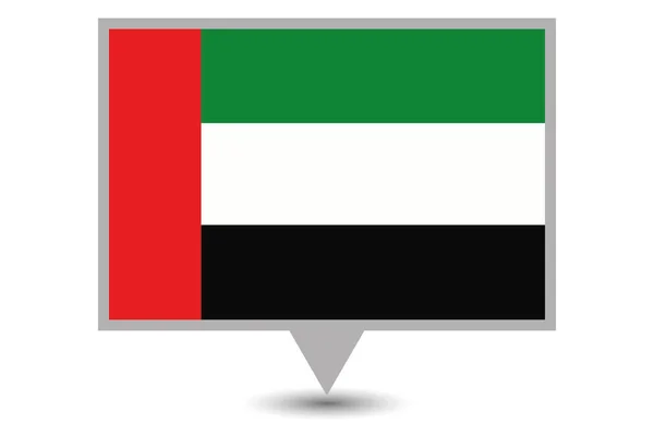 Illustrated Country Flag of  United Arab Emirates — Stock Vector