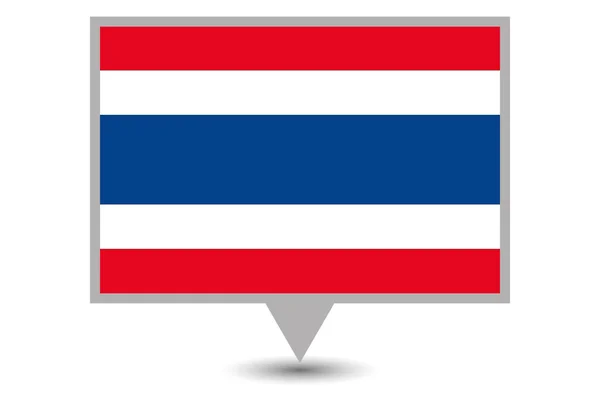 Bandeira do país ilustrada da Tailândia — Vetor de Stock