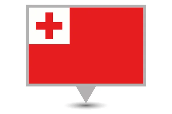 Bandeira do país ilustrada de Tonga —  Vetores de Stock