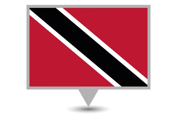 Illustrated Country Flag of  Trinidad and Tobago — Stock Vector