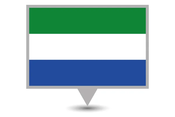 Bandeira do país ilustrada de Serra Leoa — Vetor de Stock
