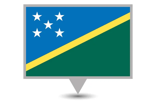 Pays illustré Drapeau des Îles Salomon — Image vectorielle