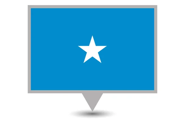 Bandera de país ilustrada de Somalia — Archivo Imágenes Vectoriales