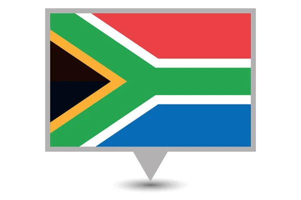 Illustrerade land flagga Sydafrika — Stock vektor