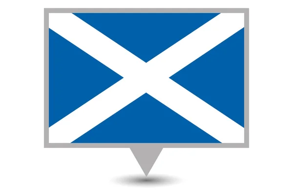 İskoçya 'nın Resimli Ülke Bayrağı — Stok Vektör