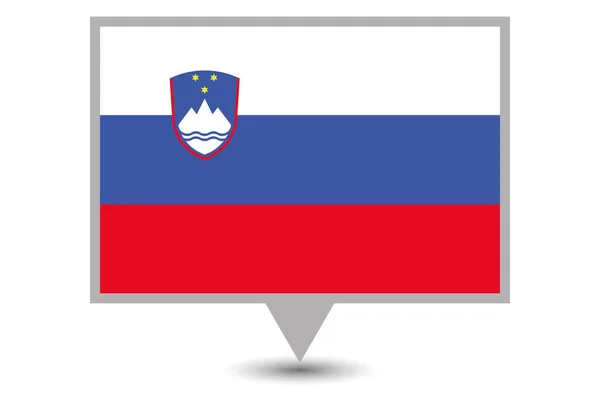 Bandiera nazionale illustrata della Slovenia — Vettoriale Stock