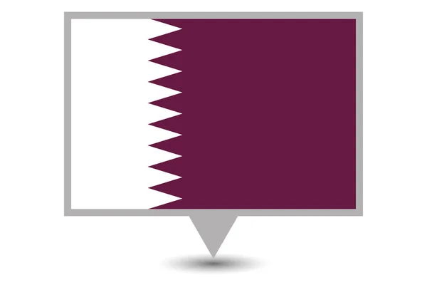 Pays illustré Drapeau du Qatar — Image vectorielle