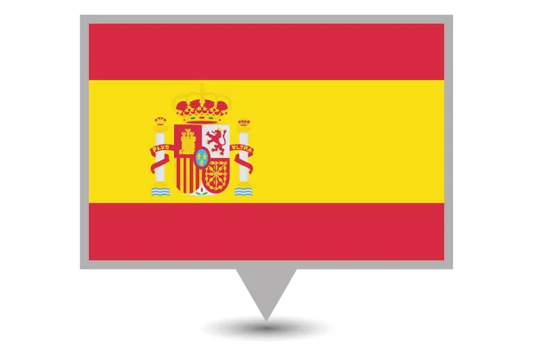 País ilustrado Bandeira da Espanha — Vetor de Stock