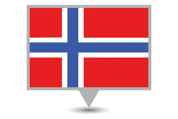 Bandeira do país ilustrada da Noruega — Vetor de Stock