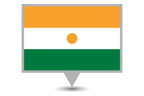 Illustrerad land flagga av Niger — Stock vektor