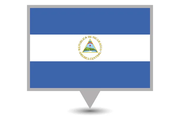 Bandiera nazionale illustrata del Nicaragua — Vettoriale Stock