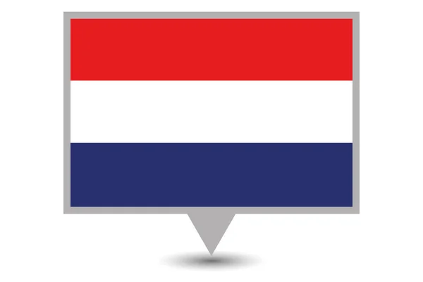 Bandeira do país ilustrada dos Países Baixos — Vetor de Stock
