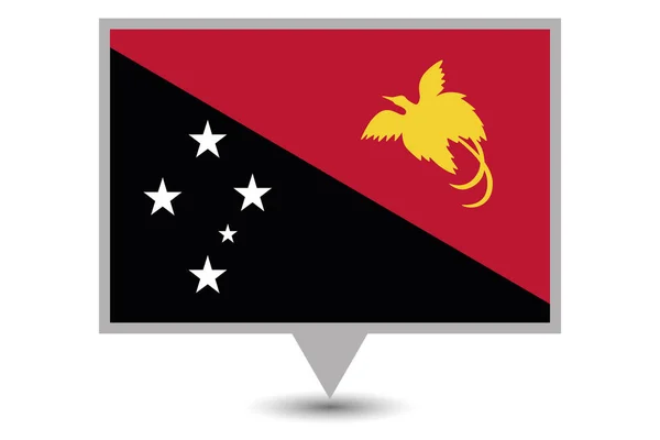 Pays illustré Drapeau de Papouasie-Nouvelle-Guinée — Image vectorielle