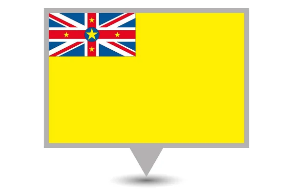 Drapeau de pays illustré de Niue — Image vectorielle