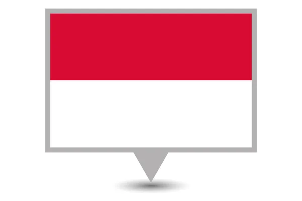 Geïllustreerde vlag van Monaco — Stockvector