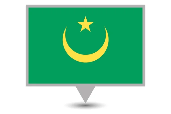 Ilustrovaná vlajka Mauritánie — Stockový vektor