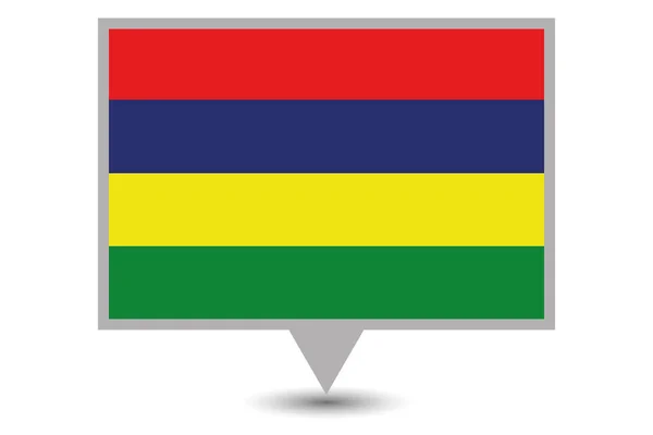 Geïllustreerde landvlag van Mauritius — Stockvector