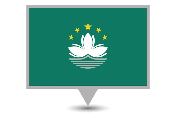 Bandera de Macao Ilustrada — Archivo Imágenes Vectoriales