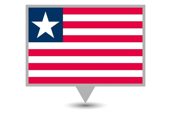 Bandiera nazionale illustrata della Liberia — Vettoriale Stock