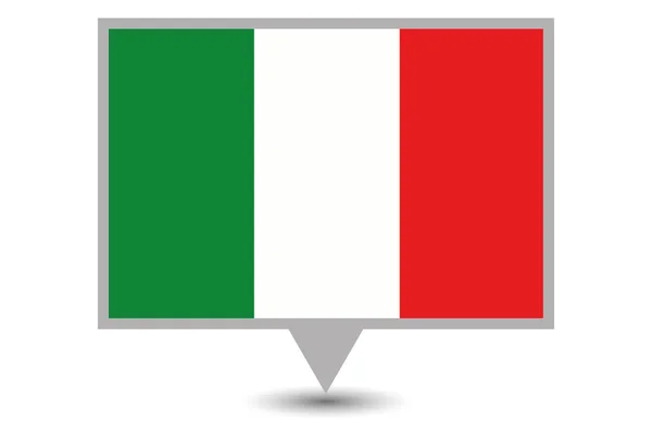 Illustrierte Flagge Italiens — Stockvektor