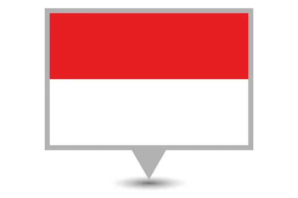 Bandera de Indonesia País Ilustrado — Archivo Imágenes Vectoriales