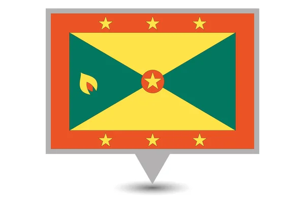 Ilustrowana bandera kraju Grenada — Wektor stockowy