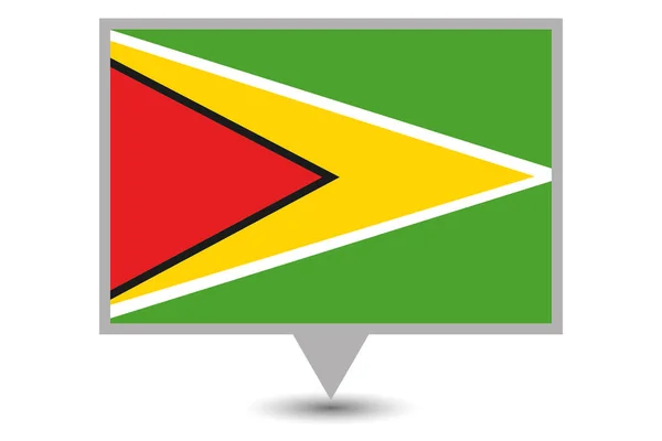 Ilustrowana bandera kraju Gujana — Wektor stockowy