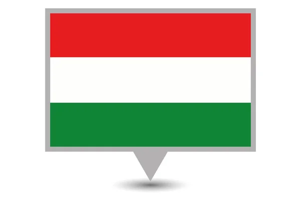 Illustrated Country Flag of  Hungary — Stock Vector