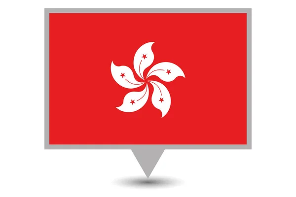 Hong Kong 'un Resimli Bayrağı — Stok Vektör